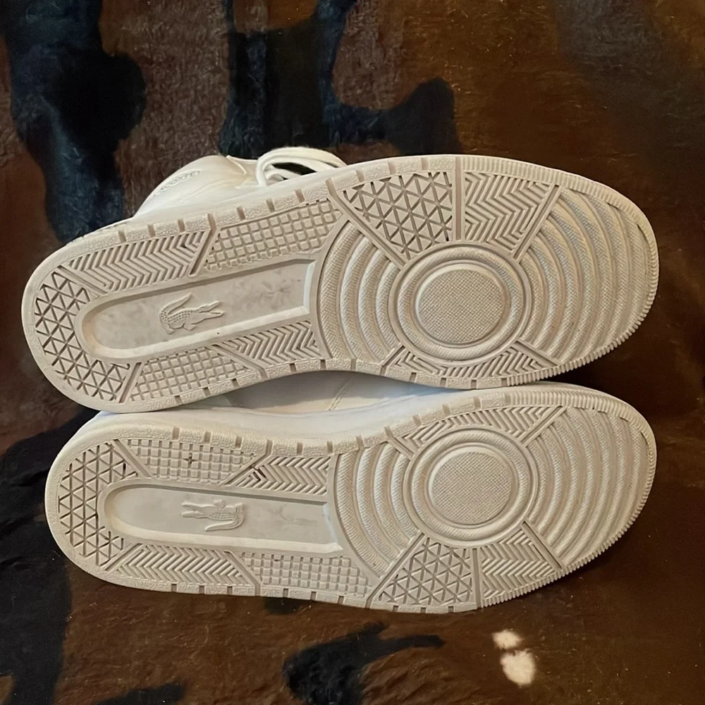“Lacoste” White Mid Leather Sneakers! - Picture 9 of 9